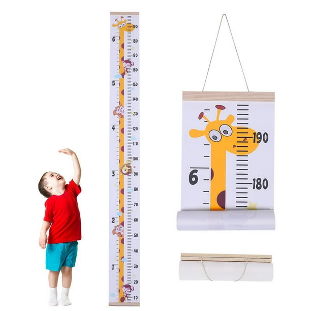 Kids Growth Height Chart Nursery Growth Measurement Ruler Wall Hanging Removable